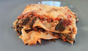 Vegetarische Spinatlasagne